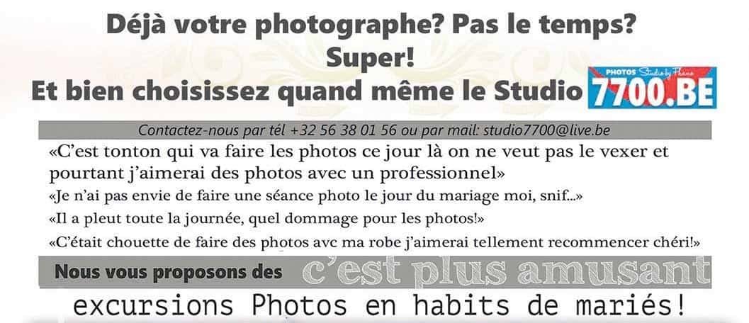 Une excursion photos en habits de mariés avec le Studio 7700.BE